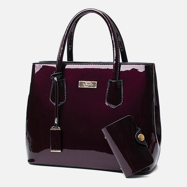 Limited Stock: Retro mirror shiny leather Bucket Bag Women Crossbody handbag
