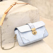 Genuine Leather Chain Purse For Women Classic Crossbody Bag
