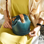 Handmade Crossbody Bag For Women Vintage Daily Shopping Bucket Bag