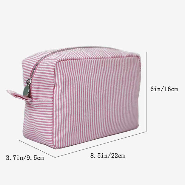 Personalized Embroidery Makeup Bag Soft Cotton Travel Cosmetic Pouch