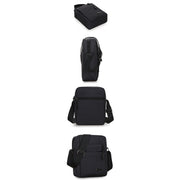 Lightweight Multi-Pocket Zipper Small Messenger Bag Casual Canvas Crossbody Purse