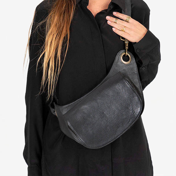 Stylish Plain Color Waist Bag For Women Leather Belt Purse