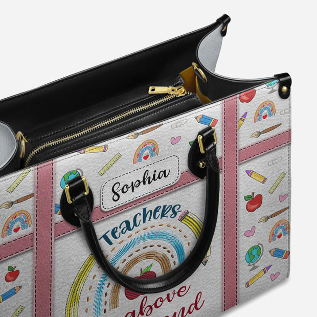 Custom Name Tote For Women Teachers Go Above And Beyond