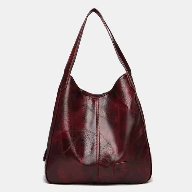 Large Capacity Simply Fashion Shoulder Bag Triple Layer Hobo Bag
