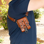 Vintage Punk Holster For Cosplay Vegan Leather Vest Pouch