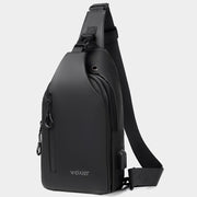 Multipurpose Waterproof Sling Bag Chest Bag for Men with USB Charger