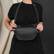 Stylish Plain Color Waist Bag For Women Leather Belt Purse