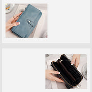 Womens Faux Leather Zip Around Wallet Clutch Credit Card Holder Purses