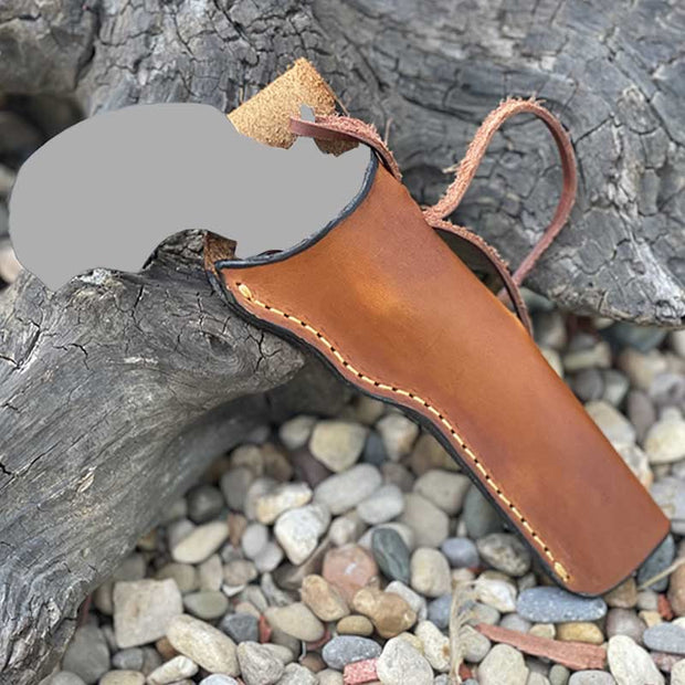 Long Leather Holster For Outdoor Tassel Punk Belt Pouch