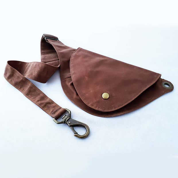 Clamshell Type Waist Bag For Men Cross Body Hip Purse
