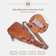 Vintage Genuine Leather Multi-function Sling Bag