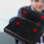 Minimalist Pop Up Cards Leather Wallet RFID Blocking Airtag Card Case