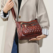 Rivet Crossbody Bag Soft Vegan Leather Purse For Women