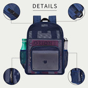 Mesh Backpack For School Travel See Through Portable Purse