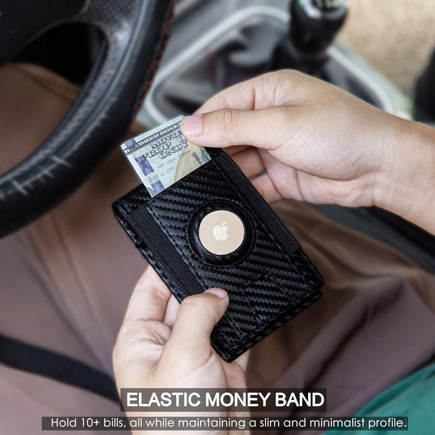 Women Men Airtag Wallet RFID Flip Leather Card Holder