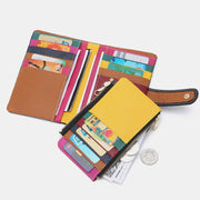 Multi-Slot Real Leather Wallet for Women RFID Blocking Bifold Compact Wallet