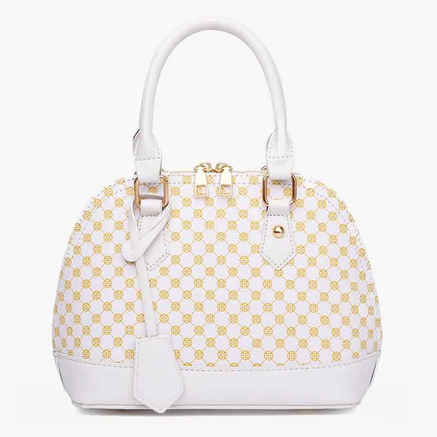Geometric Printing Top Handbag For Lady Seashell Shape Crossbody Bag