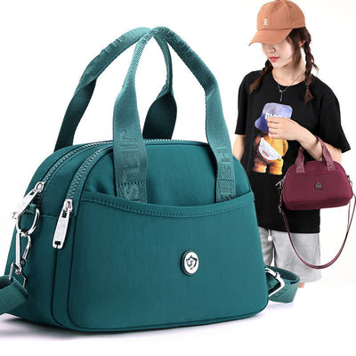 Double Compartment Small Crossbody Purse for Women Nylon Travel Shoulder Bag