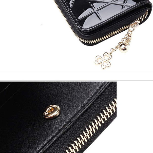 Women Leather Wallet Small Front Pocket Bifold Wallet Clutch Purse