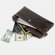 Large Capacity Genuine Leather Business Wallet