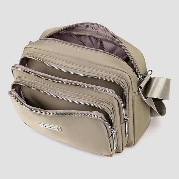 Multiple Compartment Nylon Bag Minimalist Crossbody Work Bag For Women