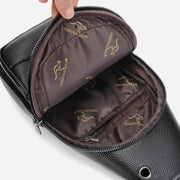 Small Crossbody Sling Bag for Men Leather Purses Chest Bag
