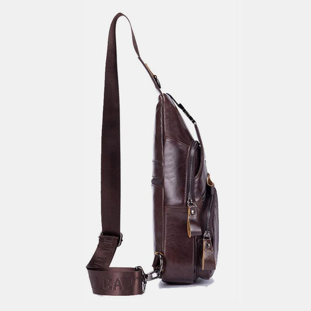 Genuine Leather Vintage Multifunction Sling Bag