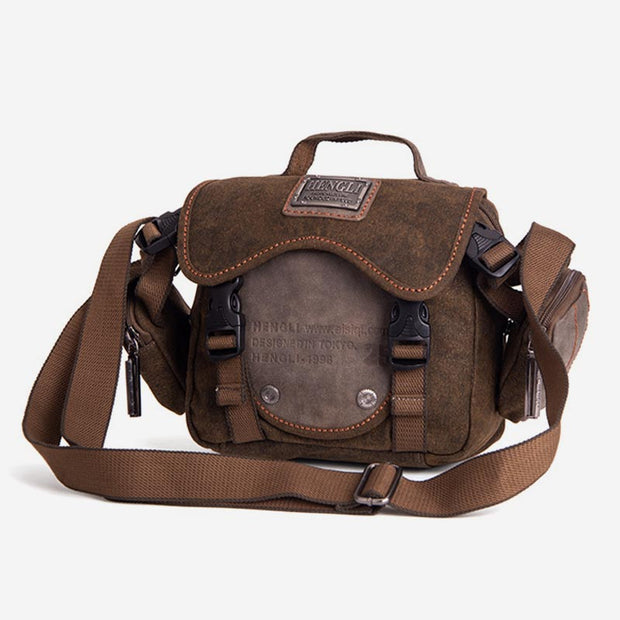Retro Mini Military Canvas Crossbody Bag Shoulder Satchel Bag Pouch Bag