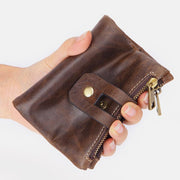 Multifunctional Double Zipper Vintage Wallet
