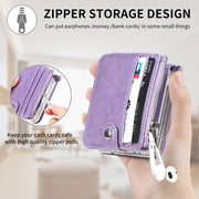 Phone Case For Z Flip3 PU Leather Crossbody Folding Wallet