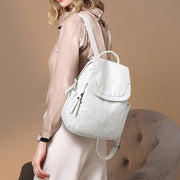Backpack For Women Casual Soft Leather Large Capacity Travel Bag