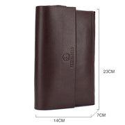 Leather Clutch for Men Triple Compartment Organizer Wrist Bag Wallet