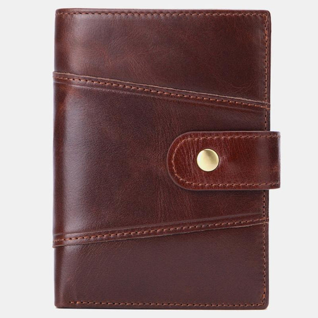 Large Capcity Tri-fold Vinatge Leather Wallet