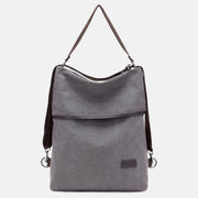 Retro Simple Canvas Convertible Tote Backpack