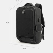 15 Inch Business Durable Travel Laptop Backpack with USB Charging Port Headphone Jack
