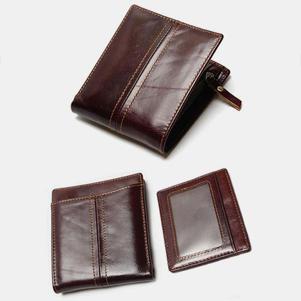 Real Leather RFID Wallet With Removable Card Case