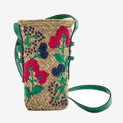 Bottle Purse For Outdoor Travel Straw Bag Leather Crossbody Bag