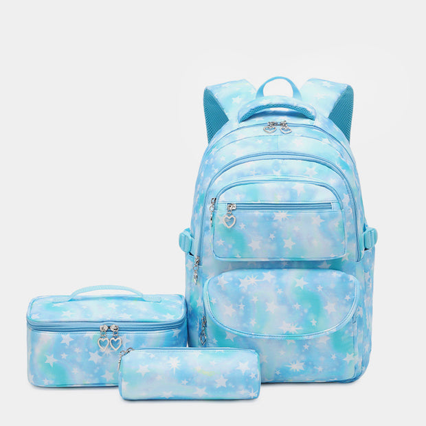 Backpack for Teen Girls 3Pcs School Bag Set with Lunch bag Pencil Bags