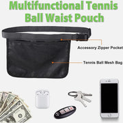 Tennis Ball Mesh Bag For Teens Adjustable Storage Belt Bag