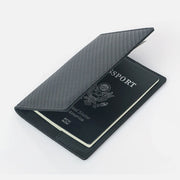 RFID Blocking Travel Wallet with Passport Holder Genuine Leather Card Case