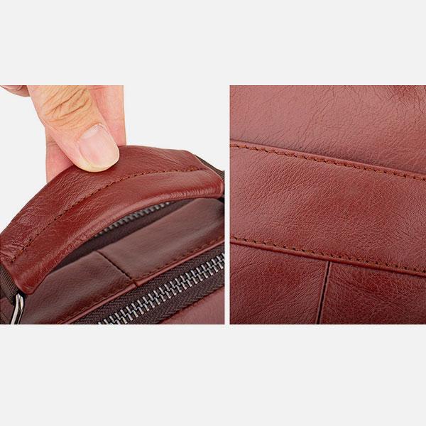 Large Capacity Genuine Leather Crossbody Bag