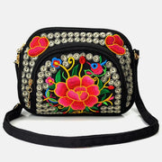 Embroidery Small Crossbody Bag Cell Phone Pouch