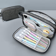 Large Capacity Canvas Pencil Case Storage Bag Pen Pouch for Office School