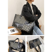 Women's Fashion Tote Bag Patchwork Handbag Shoulder Bag Satchel Purses Bag