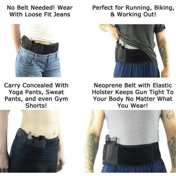 Belly Band Holster for Concealed Carry Universal Holster Fit Left Right Hand