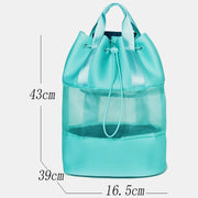 Lightweight Fashion Mesh Backpack Beach Gym Neoprene Drawstring Handbag