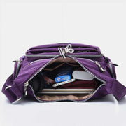 Waterproof Multi-Pocket Nylon Crossbody Bag