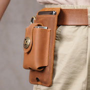 Genuine Leather Phone Holster Universal Cell Phone Holder With Belt Loop