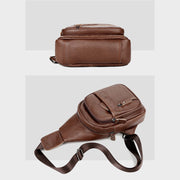 Multi Pocket Sling Bag For Men Outing Portable Everyday Use