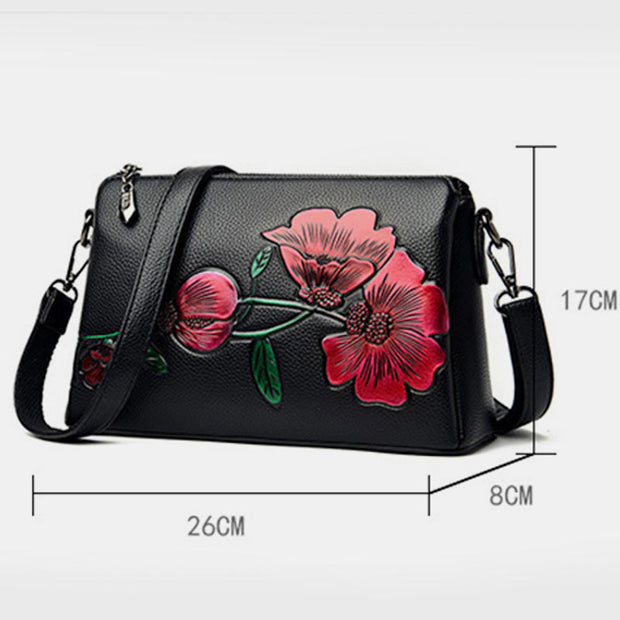 2 Way-Use Large Capacity Embroidery Elegant Crossbody Bag